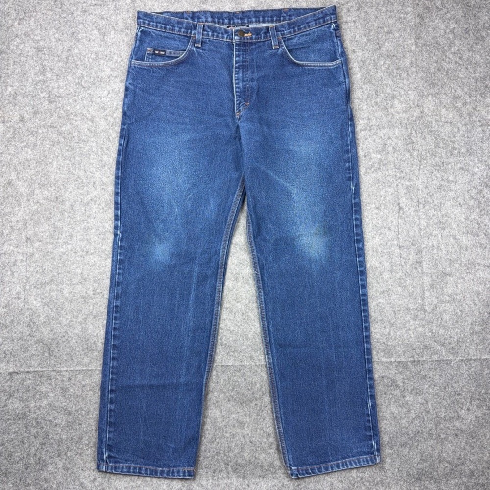Tyndale Jeans Mens 38x36 Blue Flame Resistant Rodeo FR Workwear Utility Denim